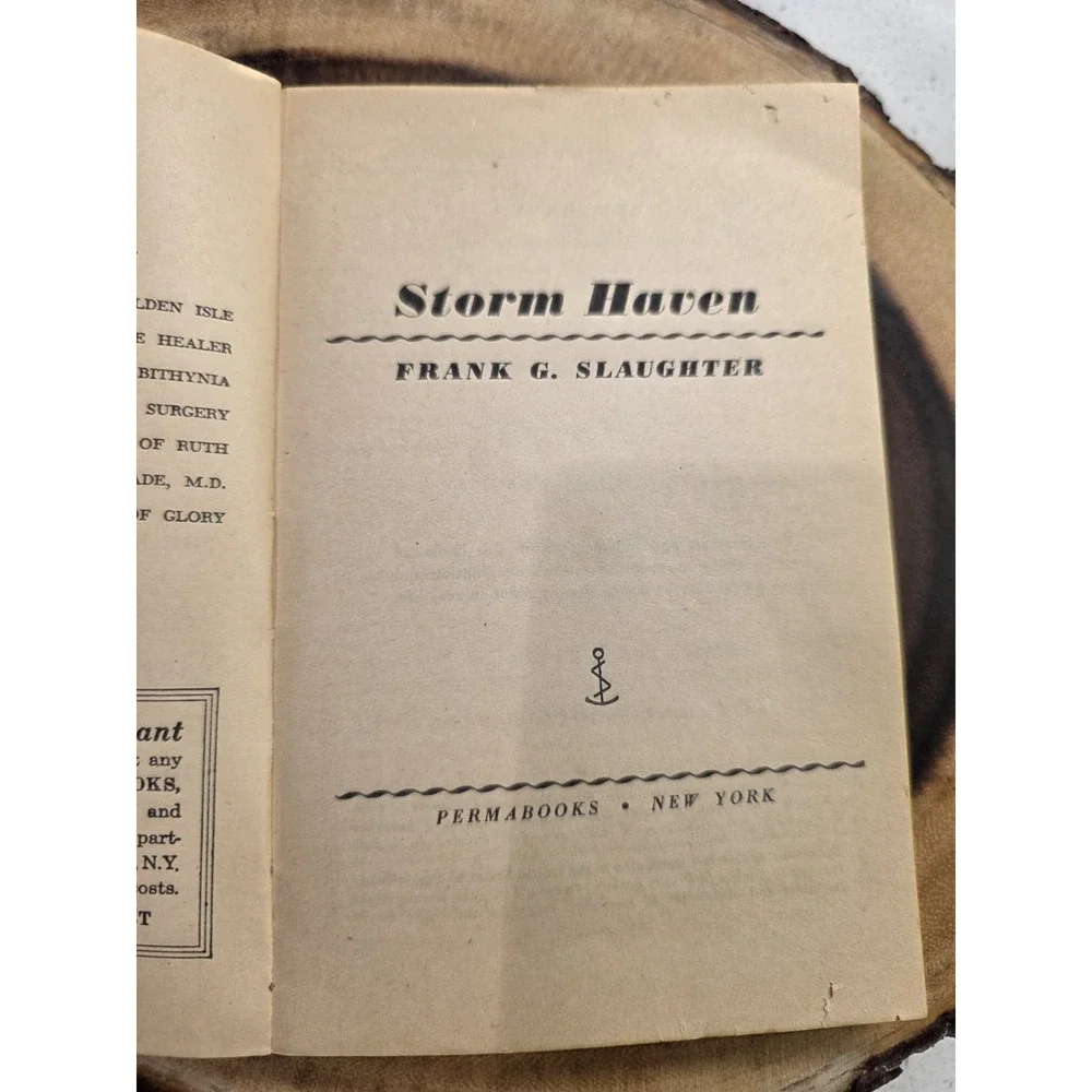 Storm Haven Frank G. Slaughter  A Permabook, 4th Printing, April 1957